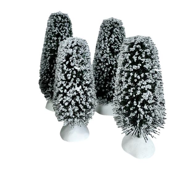 Bottle Brush Christmas Village Trees-Lot of 10 Assorted Trees (8 are Dept 56) - Picture 5 of 11